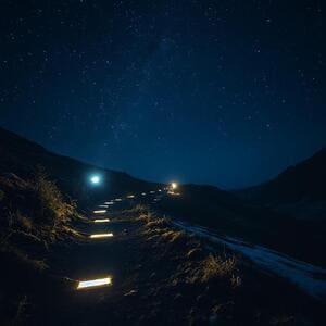 Night navigation with reflective markers