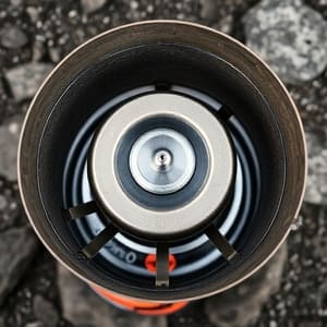 Windscreen around stove with safe gap