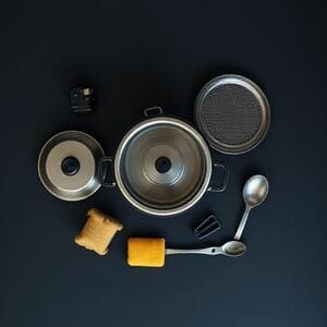 Ultralight cook set with stove and pot