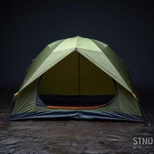 Monsoon-ready trekking tent, pitched in rain